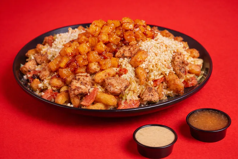 Salchiperrys con pollo y queso frito