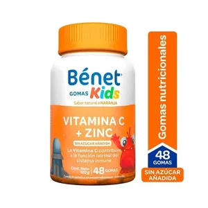 Gomas benet kids vitamina C sin azucar x 120 grs