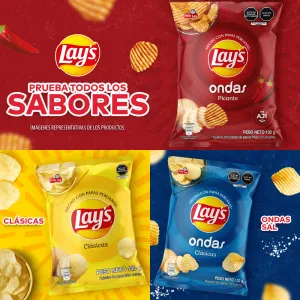 Papas Lays Ondas Picante x 130 g