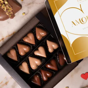 Caja 12 Corazones Macizos