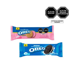 Pack (Galleta Oreo Fresa X 54 Gr + Galleta Oreo XL Regular X 54 Gr)