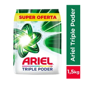 DETERGENTE EN POLVO ARIEL TRIPLE PODER 1500G SUPER OFERTA