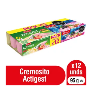12 alimento lacteo cuchareable alqueria actigest x 100 gr surtido 12 alimento lacteo cuchareable alqueria actigest x 100 gr surtido