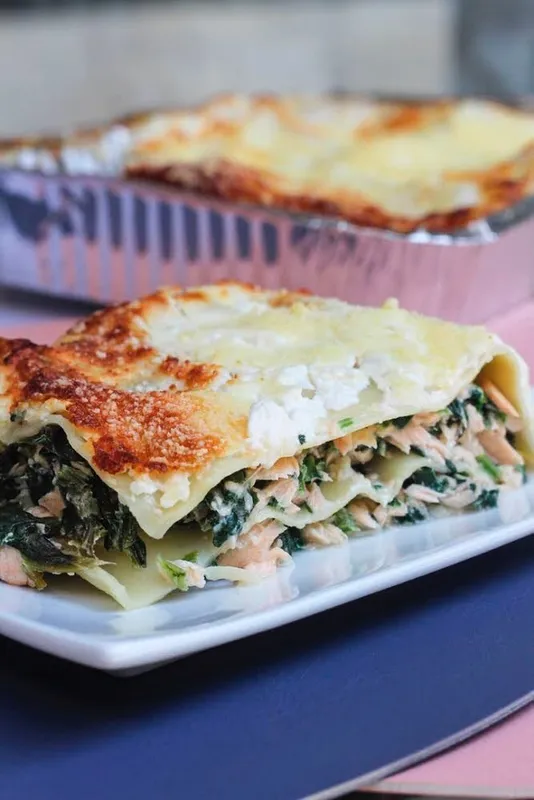 Lasaña salmón x 6 porciones