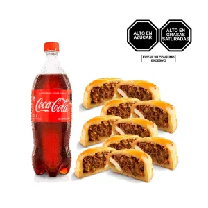 Pack (5 Empanada De Carne + 1 Coca Cola x 1 Lt)
