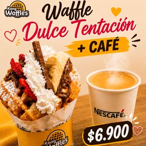 Waffle Dulce Tentación + Café