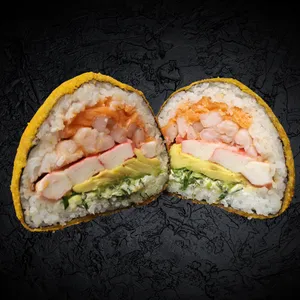 Sushiburger Especial De Salmón, Camarón, Kanikama