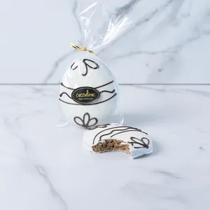 Galleta miel XL - Huevo bañado Chocolate Blanco