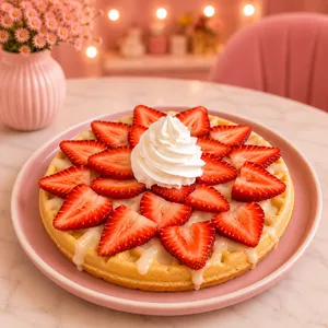 Waffle Leche Condensada Frutilla