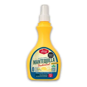 Aderezo alma foods sabor a mantequilla tradicional 300 gr spray