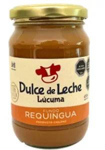 Dulce de Leche Lúcuma frasco 450 grs Fundo Requingua