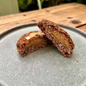 Galleton de Avena Plàtano/Cacao relleno de mantequilla de maní , APLV, Sin Soya