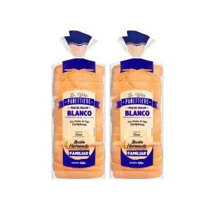 Pack 2 Pan Blanco La Vita Panettiere 420 Gr