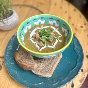 Crema de Lentejas al Curry + Toppings. APLV, Sin Soya