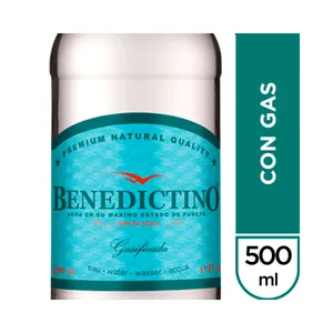 Agua Benedictino Con Gas 500 ml