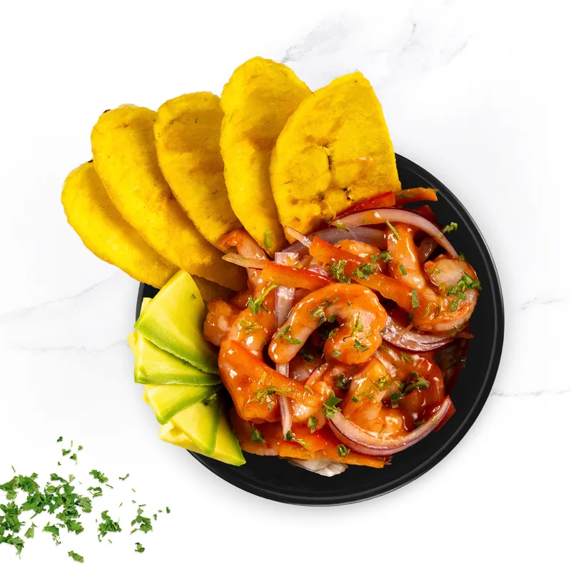 Ceviche de Camarón con Salsa de Tomate