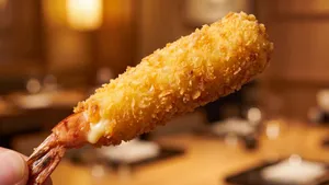 Kushiage de Camarón con Queso