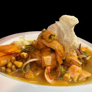 Ceviche Mixto (salmón y camarón)