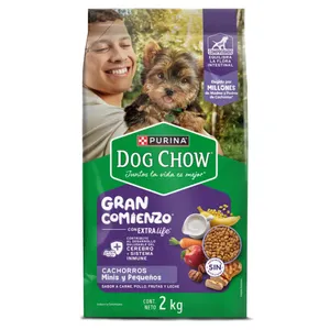 CONCENTRADO DOG CHOW CACHORROS MINIS PEQUEÑOS X 2 KG
