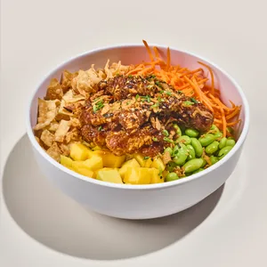 Seoul Bowl con camarones apanados
