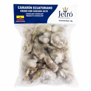 Camaron Ecuatoriano Crudo Con Cascara 26/30 Marca Jetro 1K