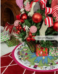 PISO / FALDA NAVIDEÑO DE ARBOL SNOOPY MEDIANO