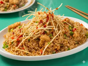 Arroz chaufa de pescado