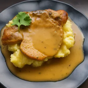 Chuleta al horno con Puré