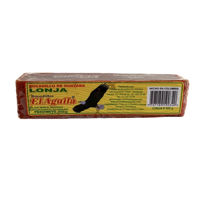 Bocadillo el aguila guayaba lonja x 300 grs