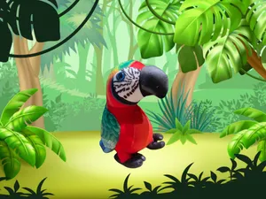 PELUCHE GUACAMAYO ROJO