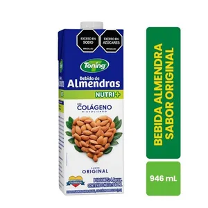 Bebida de almendras toning original x 946 ml con colágeno