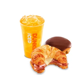 Refresher base Té Verde M + Sándwich + Donut