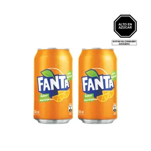 Pack (2 Fanta Naranja Lata 350 Ml)