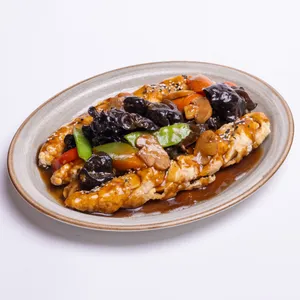 Pollo Enrollado Con Hongos Y Verduras