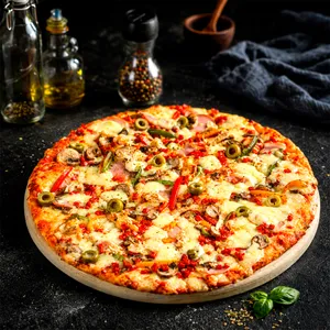 Pizza familiar di rulo 10 porciones Pizza familiar di rulo 10 porciones