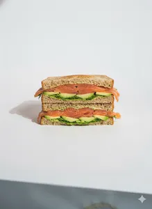 Sándwich de salmón gravlax