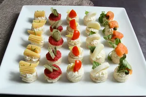 Surtidos de canapé doble molde 25un