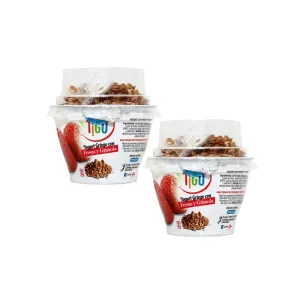 Pack 2 Yogurt Tigo Fresa Griego Con Granola X 155 Gr
