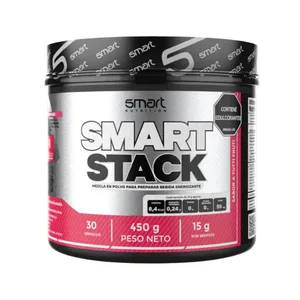 BEBIDA ENERGIZANTE POLVO SMART STACK TUTTI FRUTI SMART NUTRITION  450GR POLVO