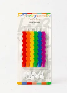 Velas Planeta Tierra rainbow waves 6pz