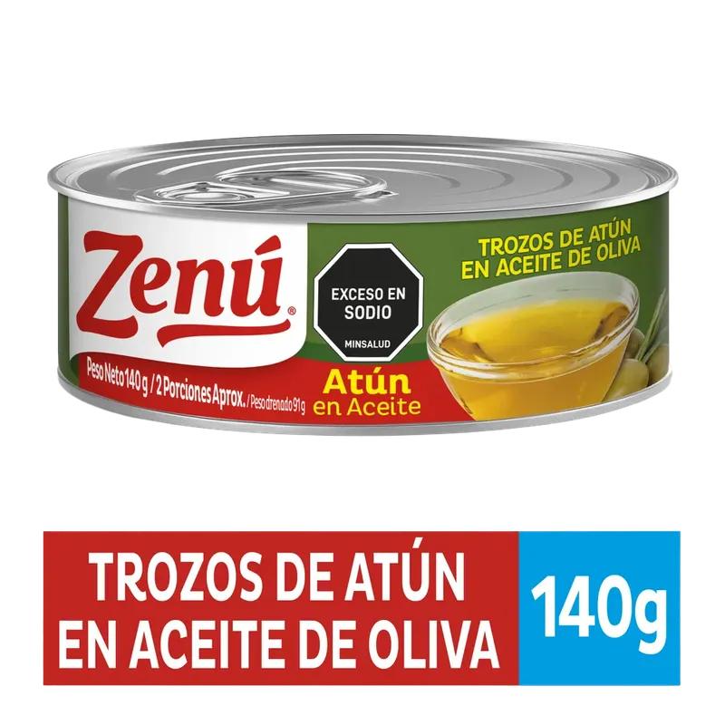 ATUN ZENU TROZOS EN ACEITE DE OLIVA 140G