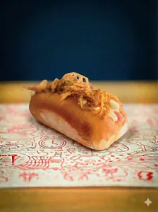 Crispy Onion Hot Dog