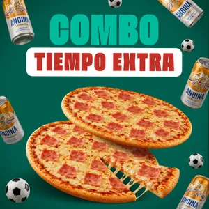 2 Pizzas Medianas + Six Pack (6 cervezas)