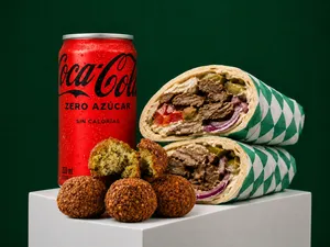 Shawarma Palestino Vacuno + Falafel + Bebida