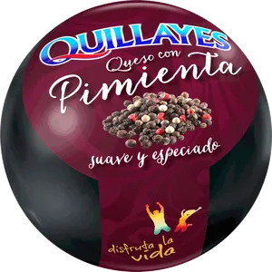 Queso pimienta bola Quillayes, 300 gr aprox.