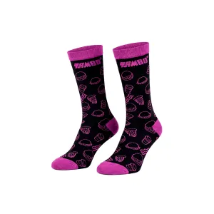 Medias Tambo De Algodón Talla Estándar Negro Con Hamburguesa X 1 Par