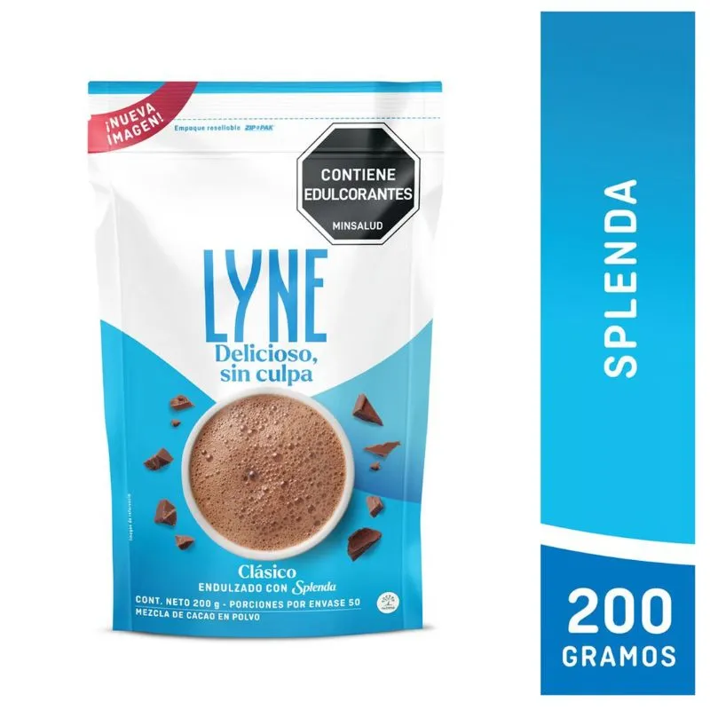 MEZCLA DE CACAO EN POLVO LYNE ENDULZADO CON SPLENDA X 200 GRS MEZCLA DE CACAO EN POLVO LYNE ENDULZADO CON SPLENDA X 200 GRS