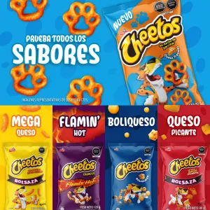Snack de Maíz Cheetos Garritas Queso Travieso x 90 g