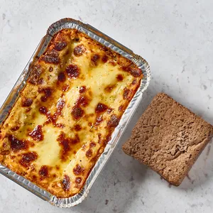 Combo lasagna y brownie