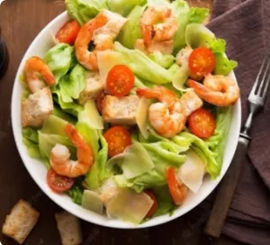 Ensalada Cesar camarón